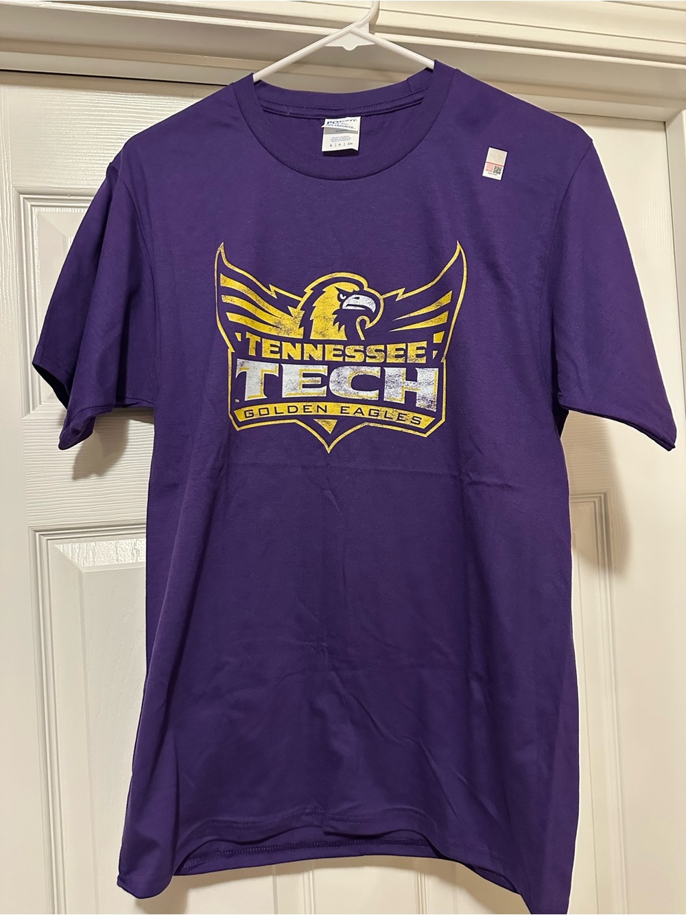Tennessee Tech Golden Eagles Purple Logo Tee Size Small - NWT